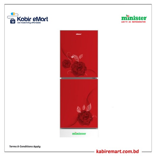 Minister M-175G NEW RED WITH FLOWER Minister Refrigerator