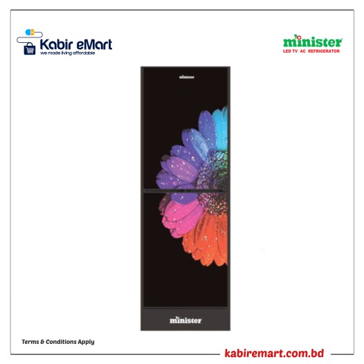 MINISTER M-252 BLACK RAINBOW FLOWER (MATCH) Minister Refrigerator