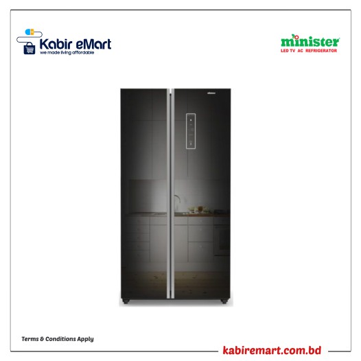 MINISTER M-573 SBS BLACK Minister Refrigerator