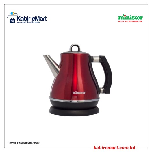 Minister MI-EKY15 1.2 L DARK RED Elecrtic Kettle