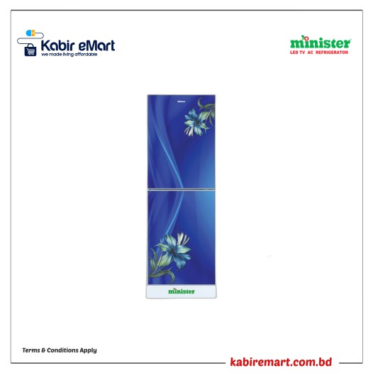 MINISTER M-350 OCEAN BLUE WITH FLOWER  Minister Refrigerator