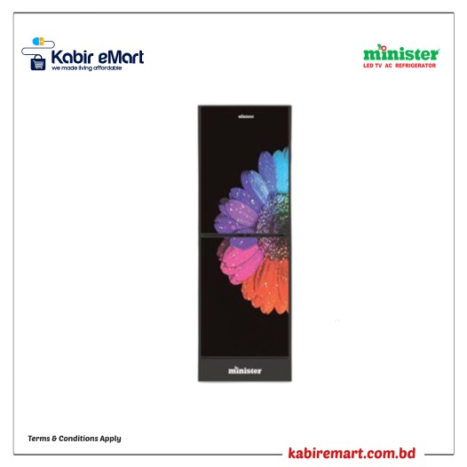 Minister M-350 BLACK RAINBOW FLOWER (BLACK MATCH) Minister refrigerator