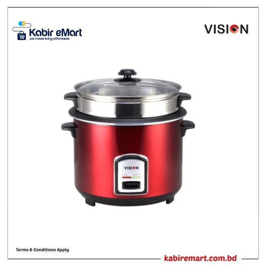 VISION Rice Cooker 1.8 L REL-40-06 SS Red (Double Pot)
