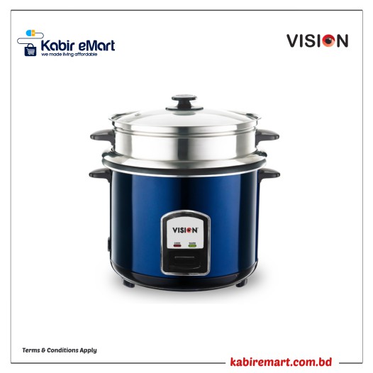 VISION Rice Cooker 3.0 Liter REL-50-05 SS Blue (Double Pot)