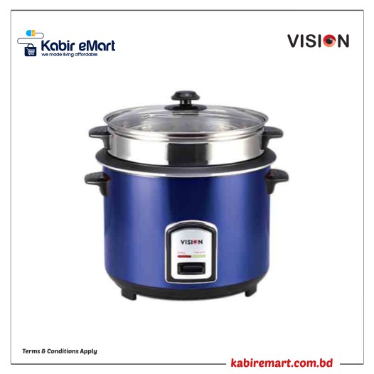 VISION Rice Cooker 1.8 L 40-06 SS Blue Double Pot