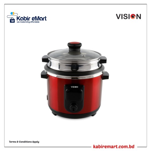 Vision RC- 1.8 L Premium SS Red (Double Pot)