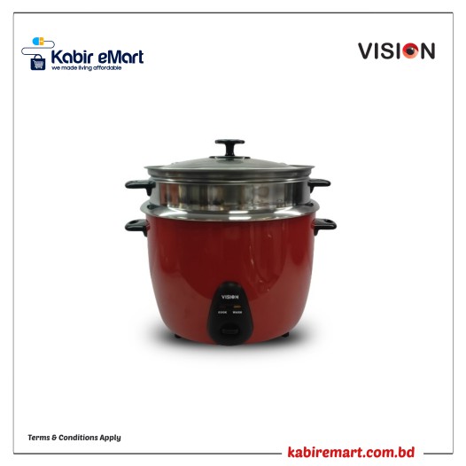 VISION  2.8 Liter Rice Cooker 60-04  Double Pot Red