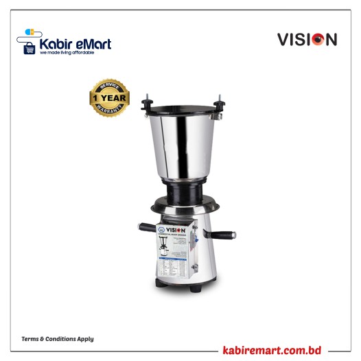 Vision Mixer Grinder Stainless Steel 2HP VIS-CBL-001 Specially for Hotel Purpose