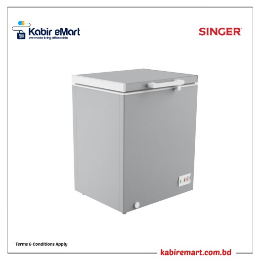 SINGER Chest Freezer 144 Ltr 170-GY  Silver Refrigerator