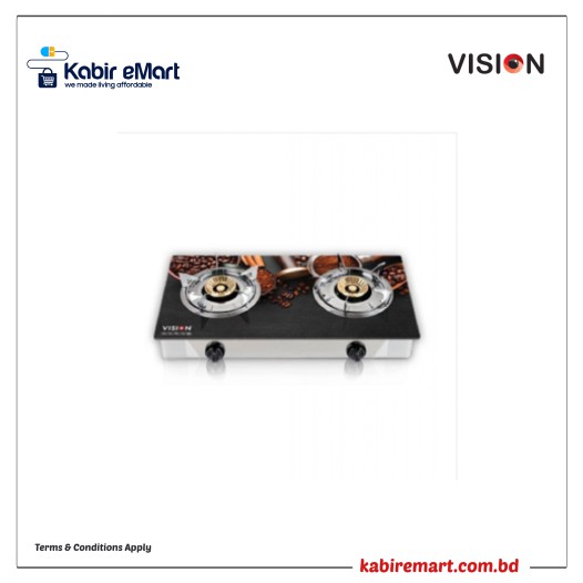 VSN NG Double Glass Gstv Chocolate 3D Vision Gas Stove