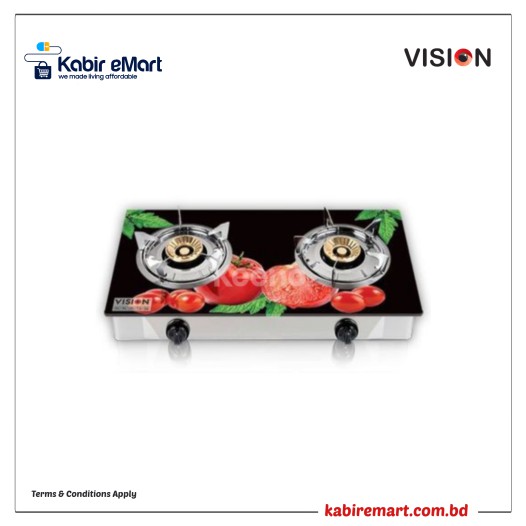 VSN LPG Double Glass Gstv Tomatino 3D Vision Gas Stove
