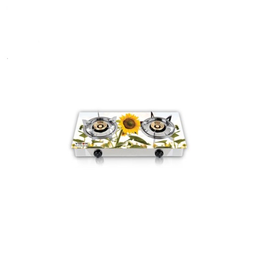 VISION NG Double Glass Gas Stove Sun Fl 3D