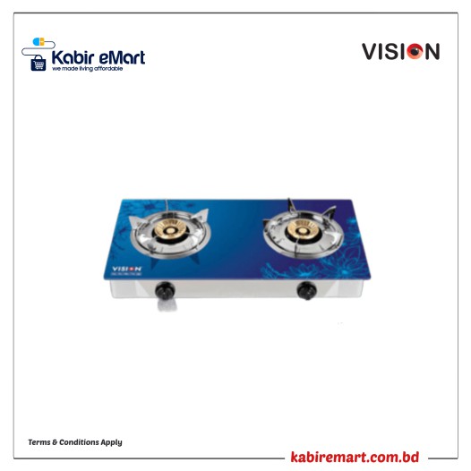 VISION LPG Double Glass Gas Stove Sky 3D