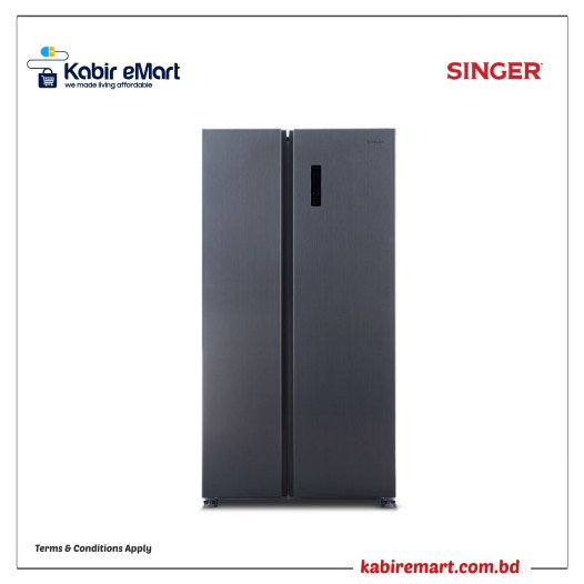 SINGER Side-By-Side Refrigerator  436 Ltr SF-SBSNS436V Silver Refrigerator