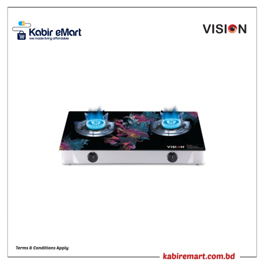 VSN LPG Double Glass Gstv Fancy Vision Gas Stove