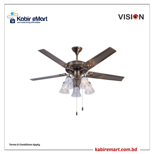 VISION Elite Ceiling  Fan 51'' 5 Blade Decorative