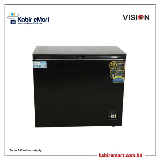 VSN GD Chest Freezer RE-350L Black Refrigerator