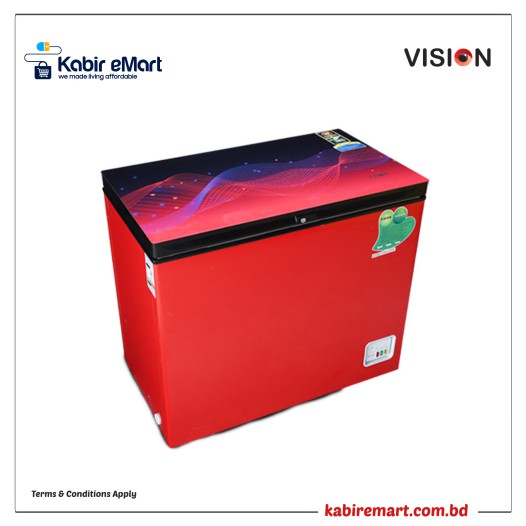 VSN GD Chest Freezer RE-150L Maple Leaf Red Wave Vision Refrigerator