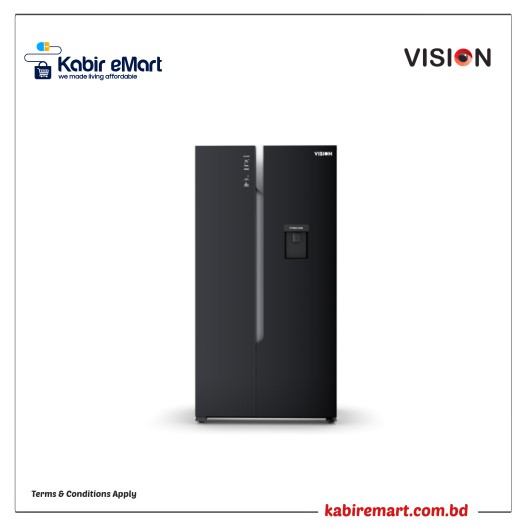 VISION Glass Door Refrigerator Side By Side Inverter SHR 566 Liter