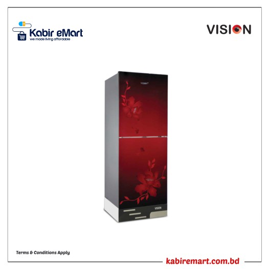 VISION Glass Door Refrigerator RE-208 Liter Pink Couple