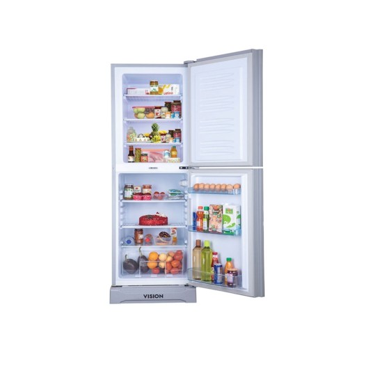 VISION Glass Door RE-222L Mirror Lotus Flower Top Mount Refrigerator