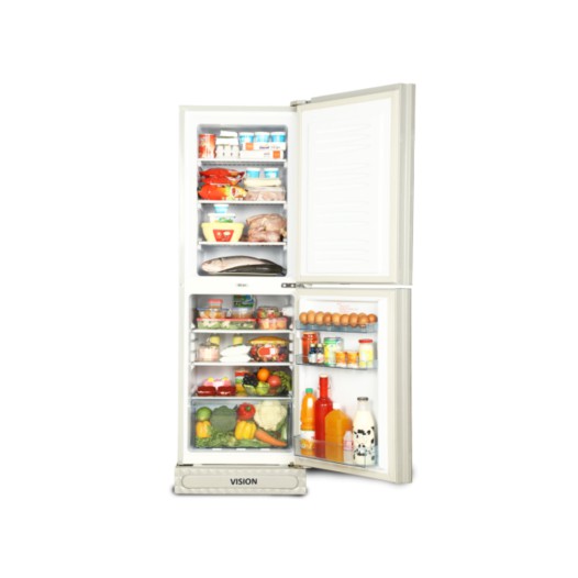 VISION Glass Door Top Mount Refrigerator RE-262L Red Rose Flower