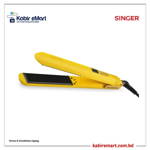 SINGER Hair Straightener Botanika Yellow