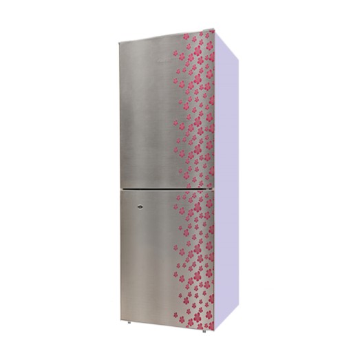 JE-2B8JF Glossy Shining Gray Silver Flower jamuna Refrigerator