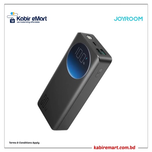 Joyroom JR-PBF02 20000mah Power Bank Digital Display PD 30W Fast Charging Portable Charger with Flashlight