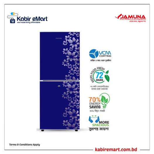 JR-LES634800-Glossy Shining Blue Flower Jamuna Refrigerator