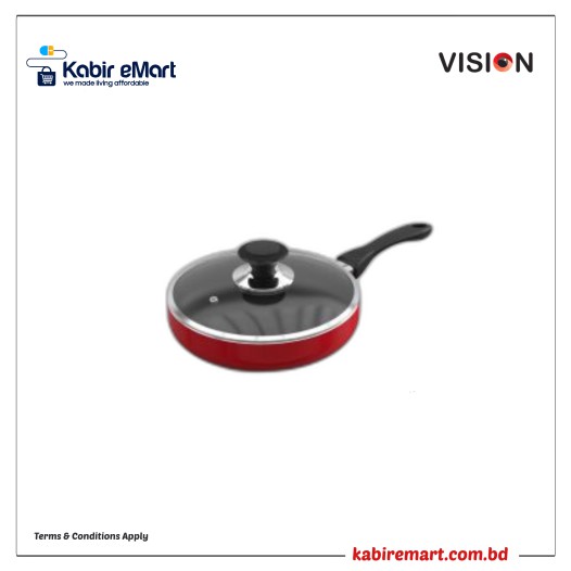 Vision NS Glamour Fry Pan with Lid (Marun) -26 CM