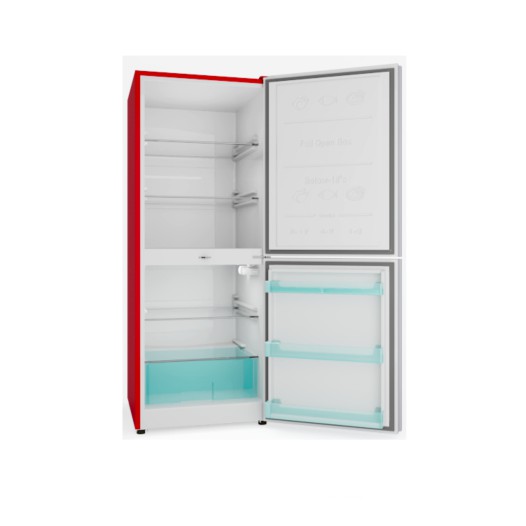 JE-2B8JF-Glossy Shining Red Flower Jamuna Refrigerator