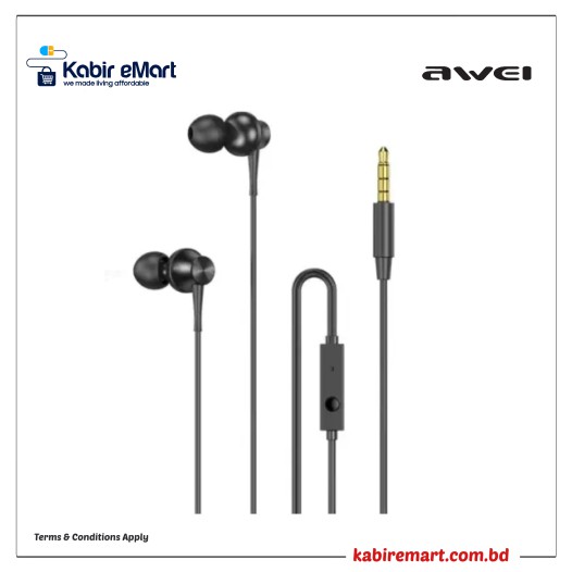 Awei PC-1 3.5mm In-Ear Stereo Earphone