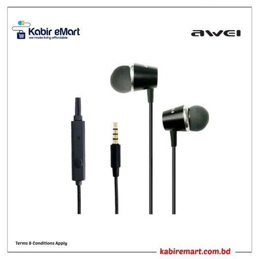 Awei PC-2 Mini Stereo Wired In-ear Earphone