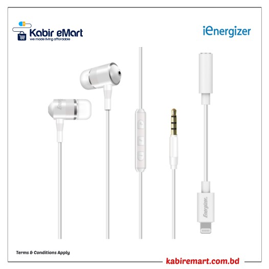 Energizer UIL35 Lightning Wired Earphone