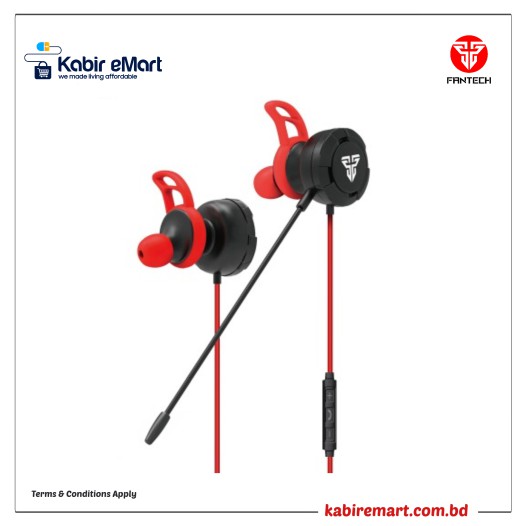 Fantech EG1 3.5mm Gaming & Music Earphone Black (Single & Dual Port)