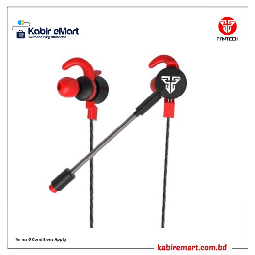 Fantech EG2 Scar 3.5mm Single & Dual Port Gaming & Music Earphone Black