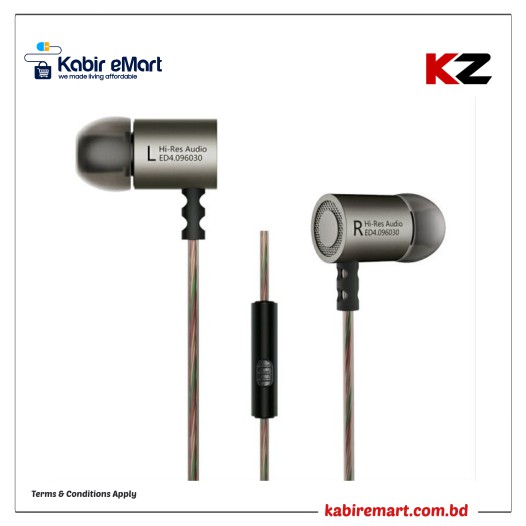 KZ ED4 Metal Stereo Heavy Bass in-Ear Earphone
