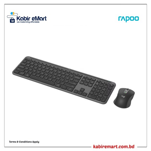 Rapoo 9350S Multi-Mode Wireless Keyboard and Mouse Combo