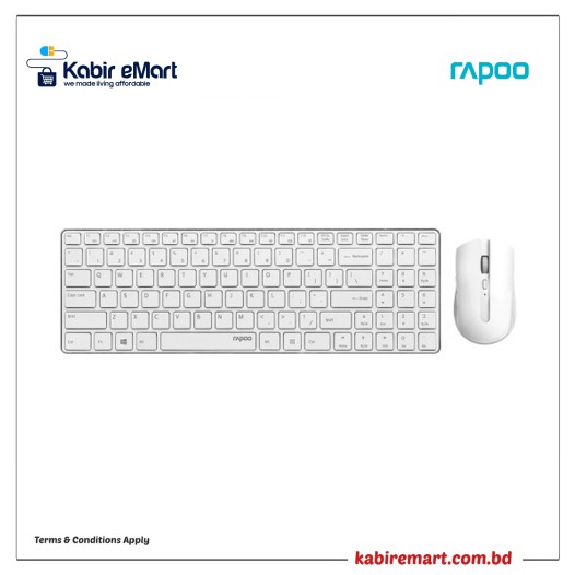 Rapoo 9300T Wireless Slim Keyboard Mouse Combo