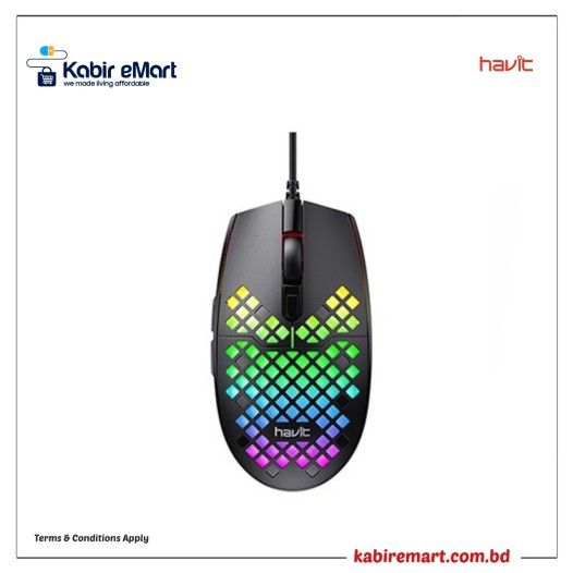 Havit MS1008 RGB Backlit Optical Gaming Mouse
