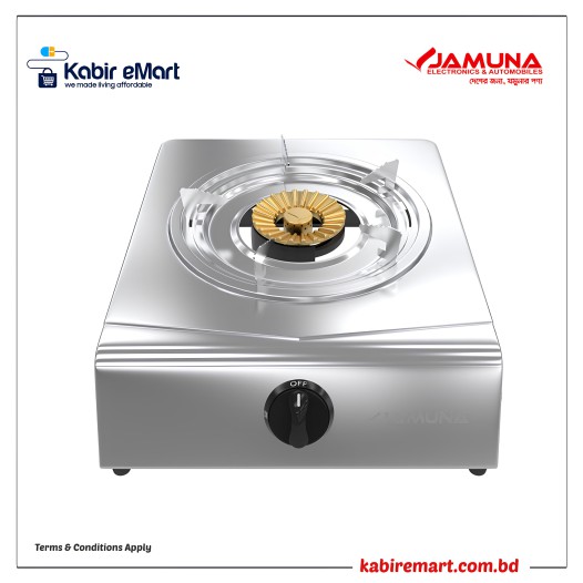 Jamuna Gas Stove JGS-NB01SS LPG/NG (Brass Burner)