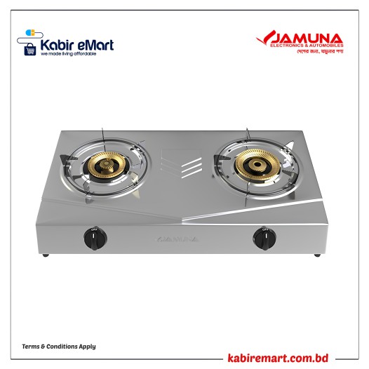 Jamuna Gas Stove JGS-GB12SS LPG/NG (Brass Burner)