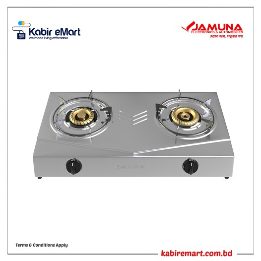 Jamuna Gas Stove JGS-SB12SS LPG/NG (Brass Burner)