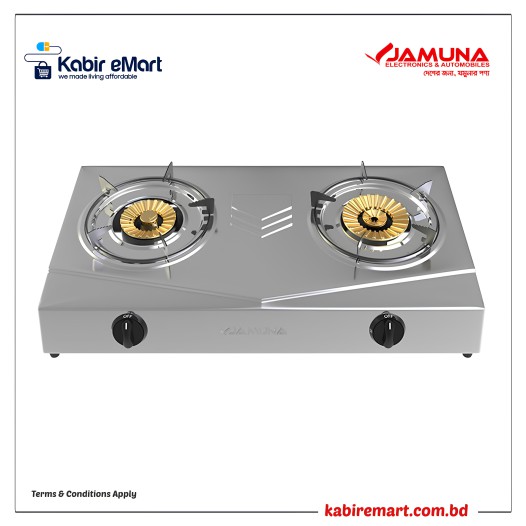Jamuna Gas Stove JGS-NB12SS LPG/NG (Brass Burner)