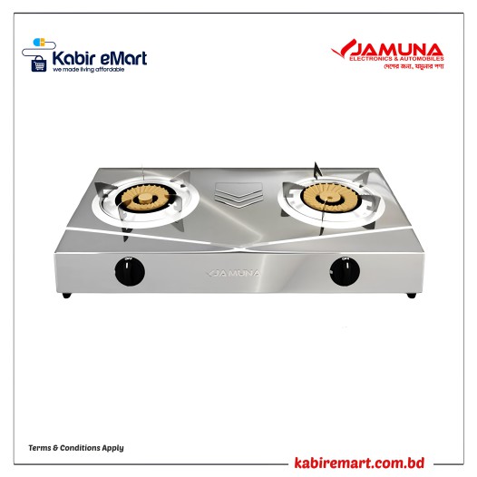 Jamuna Gas Stove JGS-SSD2 LPG/NG (Brass Burner)