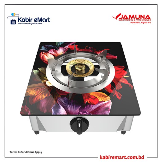 JGS-GB01G Floral LPG/NG (Brass Burner) Jamuna