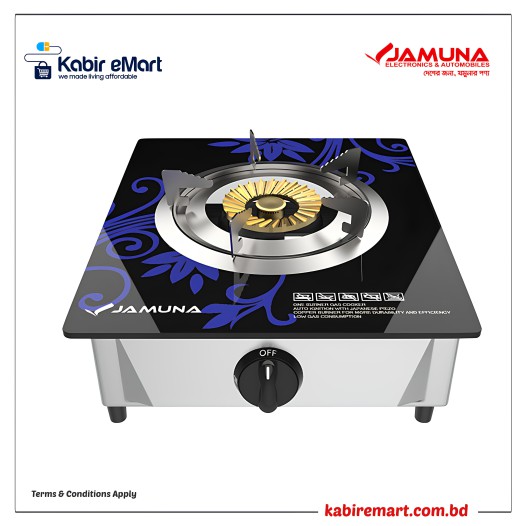 JGS-S1NG BLUE FLOWER Gas Stove Jamuna