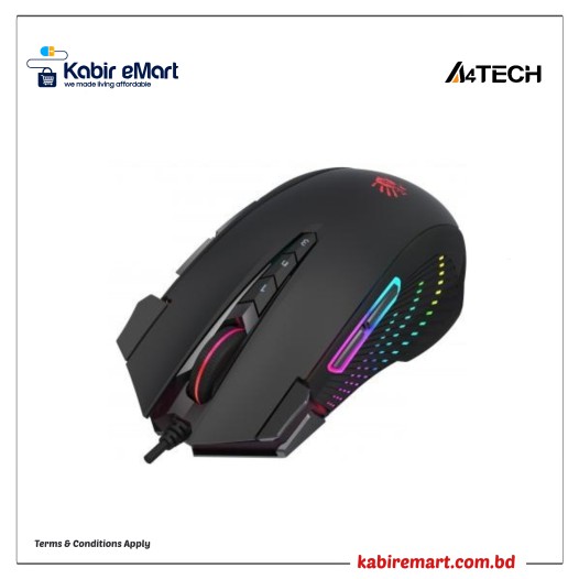 A4TECH Bloody J90S 2-Fire RGB Animation Gaming Mouse