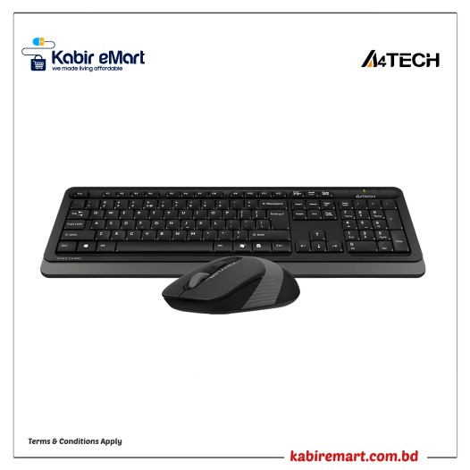 A4TECH FG1010 Wireless Keyboard Mouse Combo with Bangla